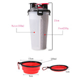 2 in 1 Pet Feeder & Water Bottle